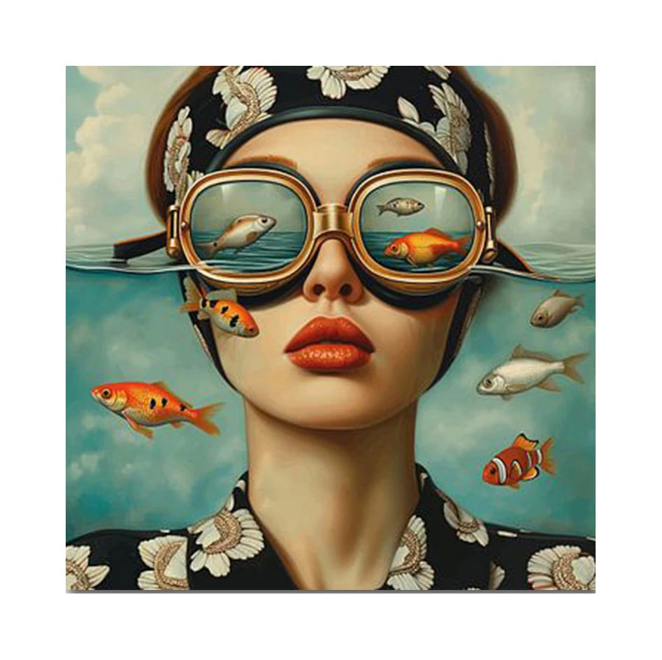 Immersion in the enchanting world of Aquatic Elegance, where surreal beauty meets underwater fantasy.