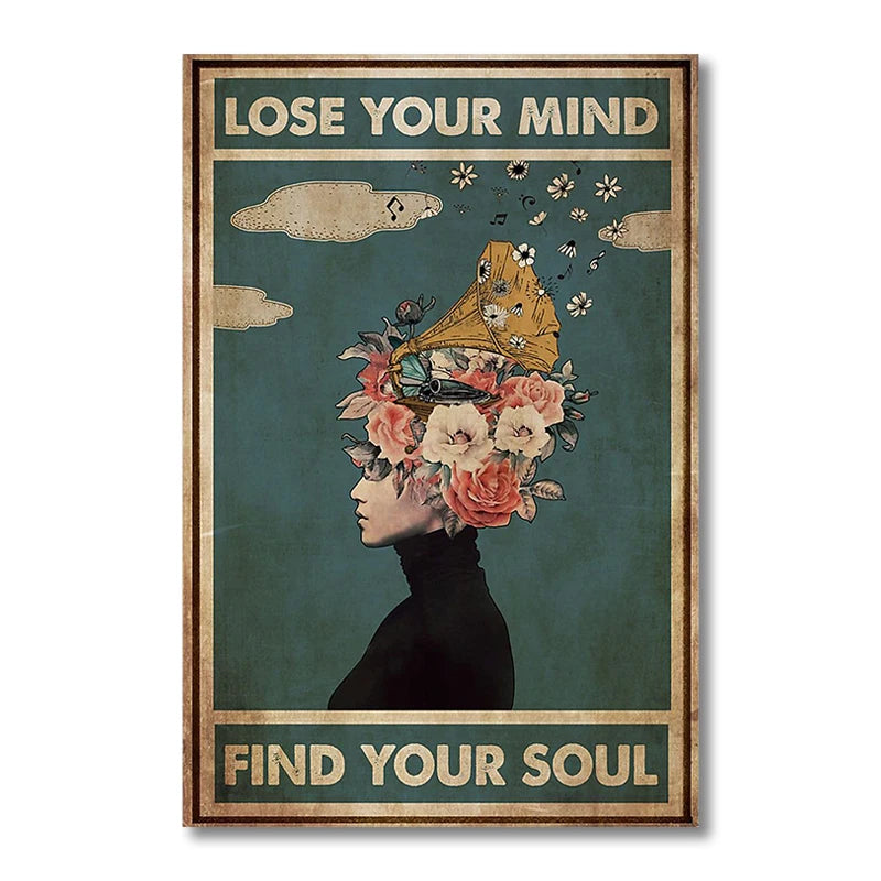 A delightful blend of surrealism and motivational vibes, with a heavy nod to retro aesthetics.