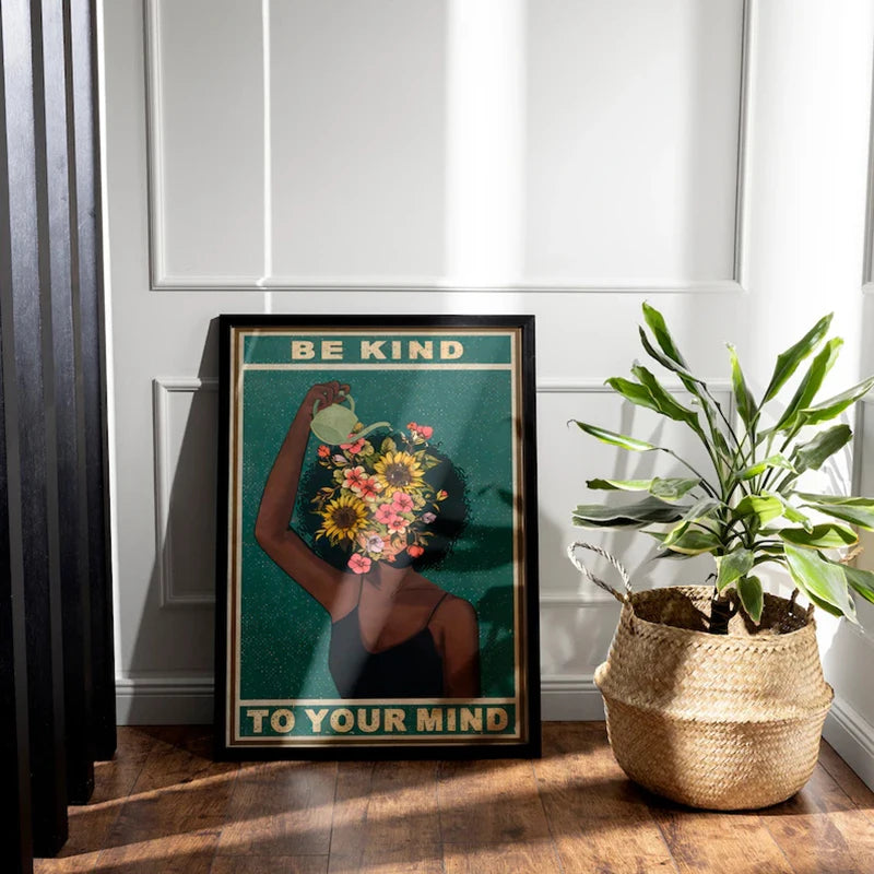 A delightful blend of surrealism and motivational vibes, with a heavy nod to retro aesthetics.