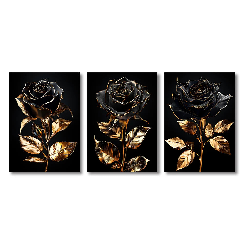 Ebony Rose in Gilded Splendor