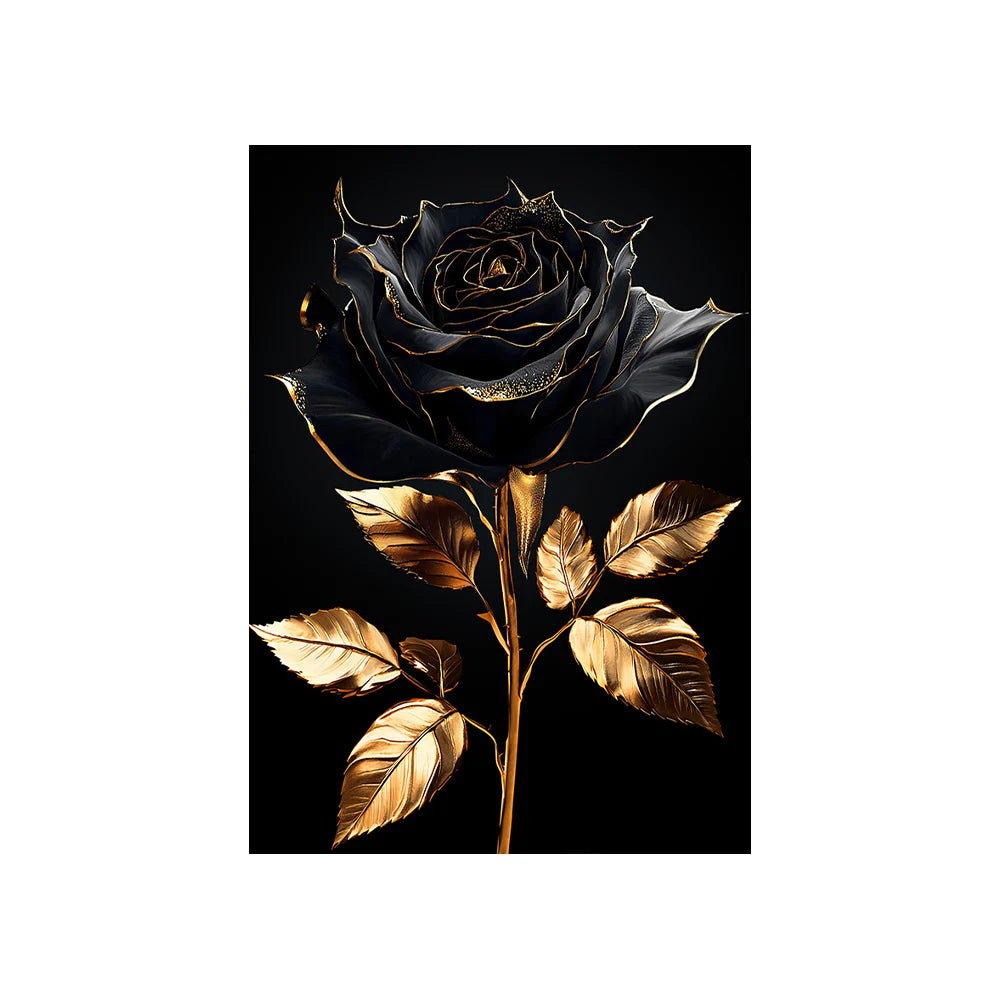 Ebony Rose in Gilded Splendor