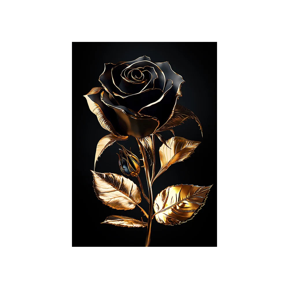 Ebony Rose in Gilded Splendor