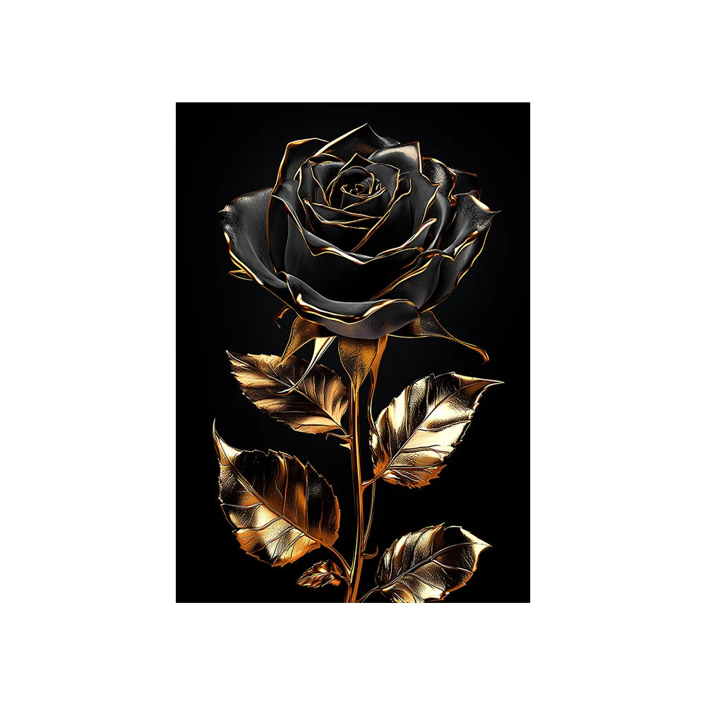 Ebony Rose in Gilded Splendor