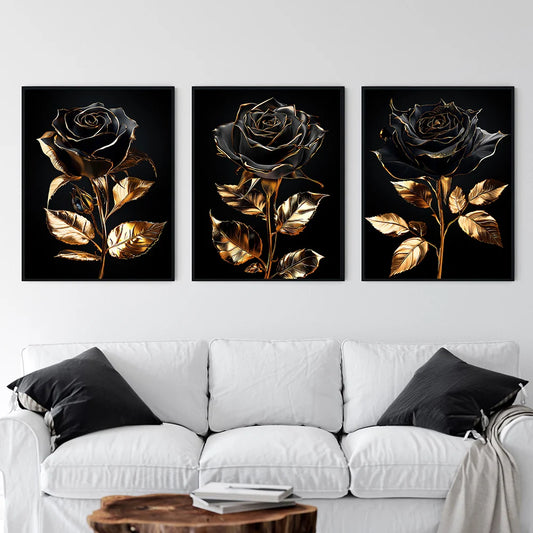 Ebony Rose in Gilded Splendor