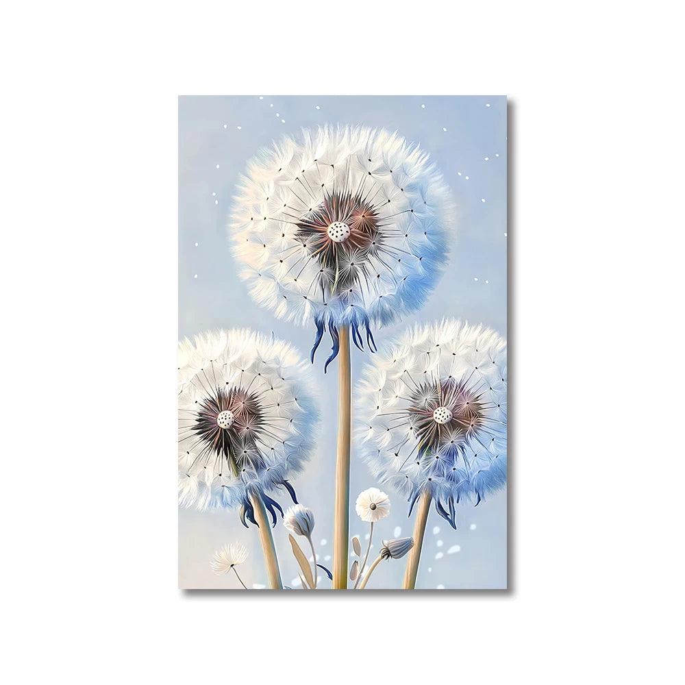 This paired canvas set explores the delicate poetry of wildflowers.