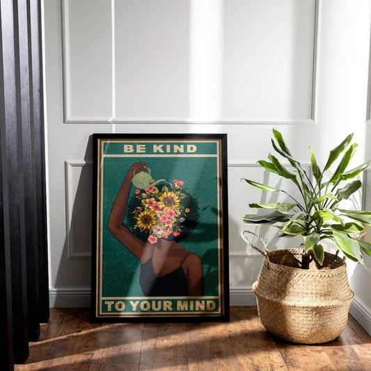 A delightful blend of surrealism and motivational vibes, with a heavy nod to retro aesthetics.