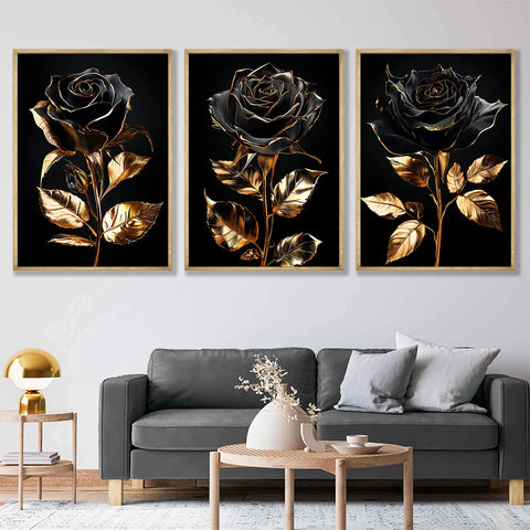 Ebony Rose in Gilded Splendor