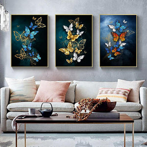 The Colorful Butterfly Wall Canvas