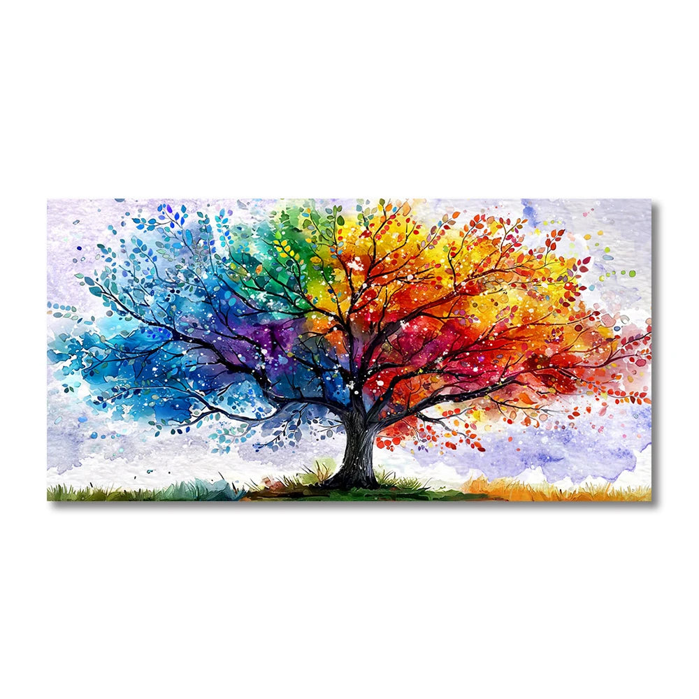 Transforms the archetypal tree into a canvas for exploring human emotions, natural cycles, and abstract beauty.