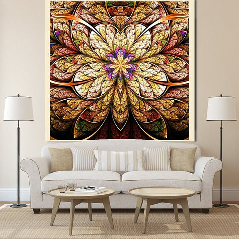 Crystallized Flora in Symmetry Wall Art Canvas Print