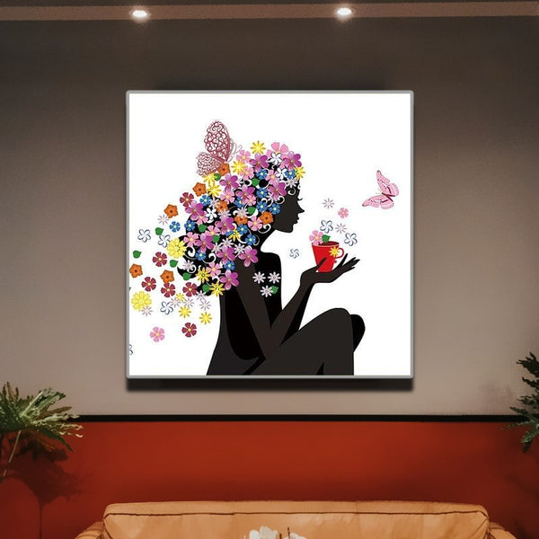 Head for Flowers Wall Art Canvas Print 4