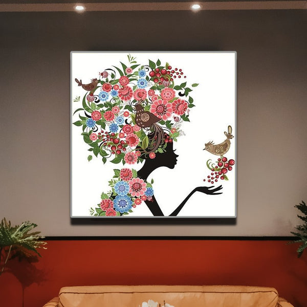 Head for Flowers Wall Art Canvas Print 17